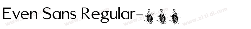 Even Sans Regular字体转换